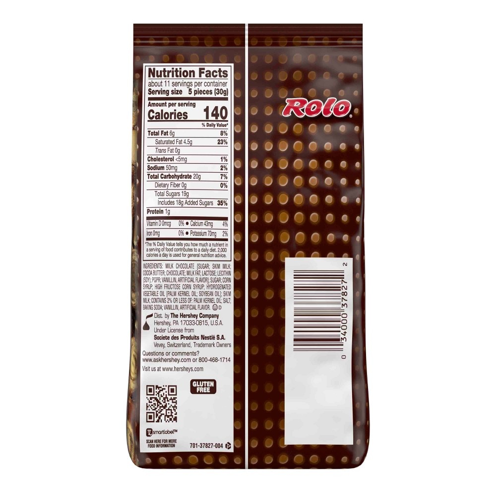 slide 2 of 6, Rolo Chewy Caramel in Milk Chocolate Family Bag, 19.75 oz