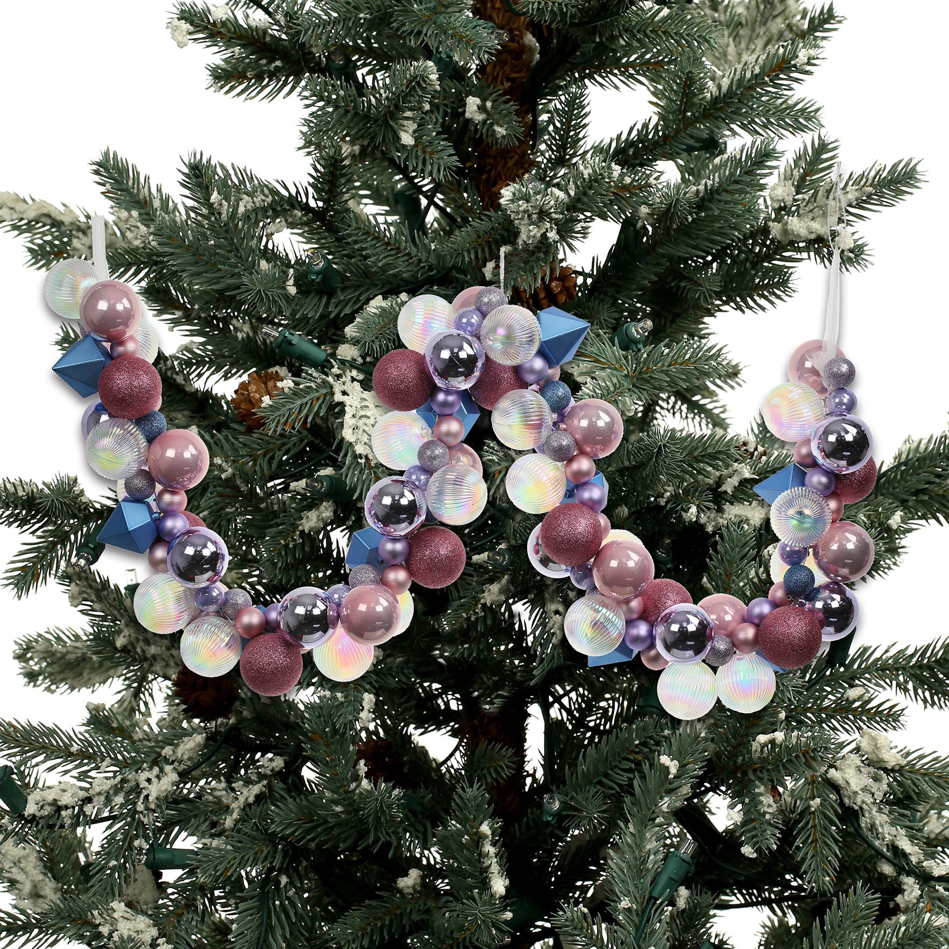slide 2 of 2, 6ft. Blue & Pink Shatterproof Ball Garland By Ashland, 6 ft