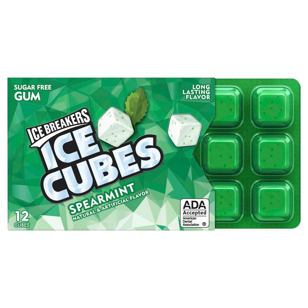 slide 2 of 3, Ice Breakers Spearmint Ice Cubes Sugar Free Gum, 12 ct