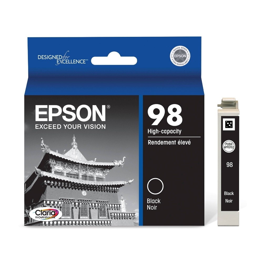 slide 3 of 5, Epson 98 Single Ink Cartridge - Black (T098120-CP), 1 ct