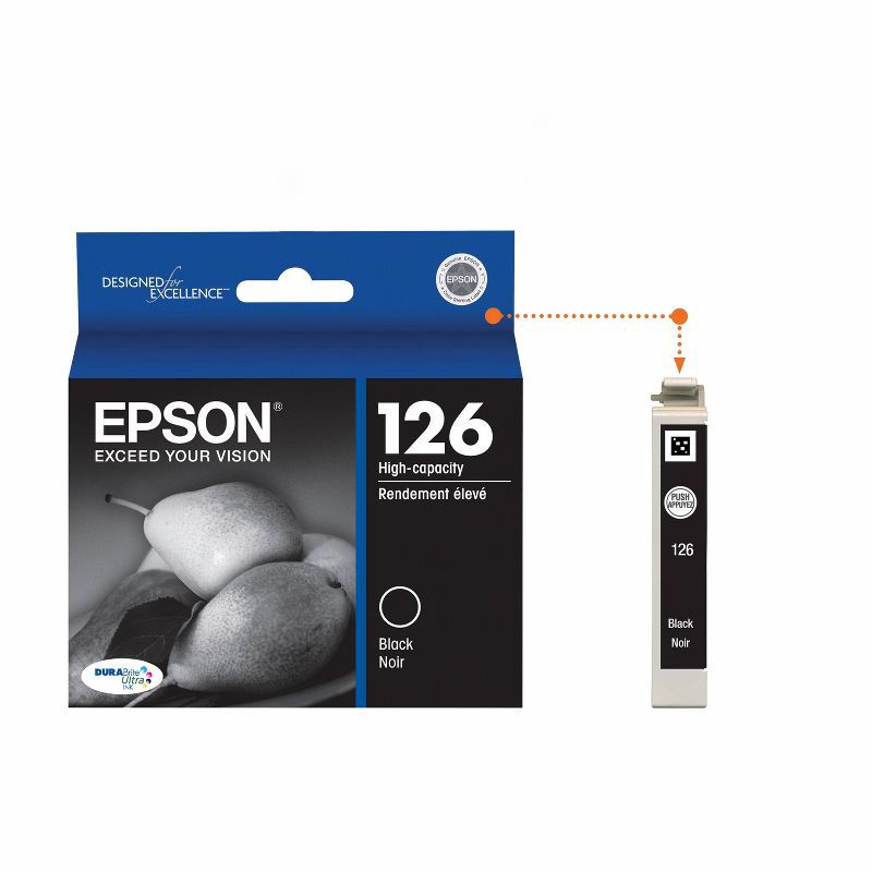 slide 2 of 7, Epson 126XL Single Ink Cartridge - Black (T126120-CP), 1 ct