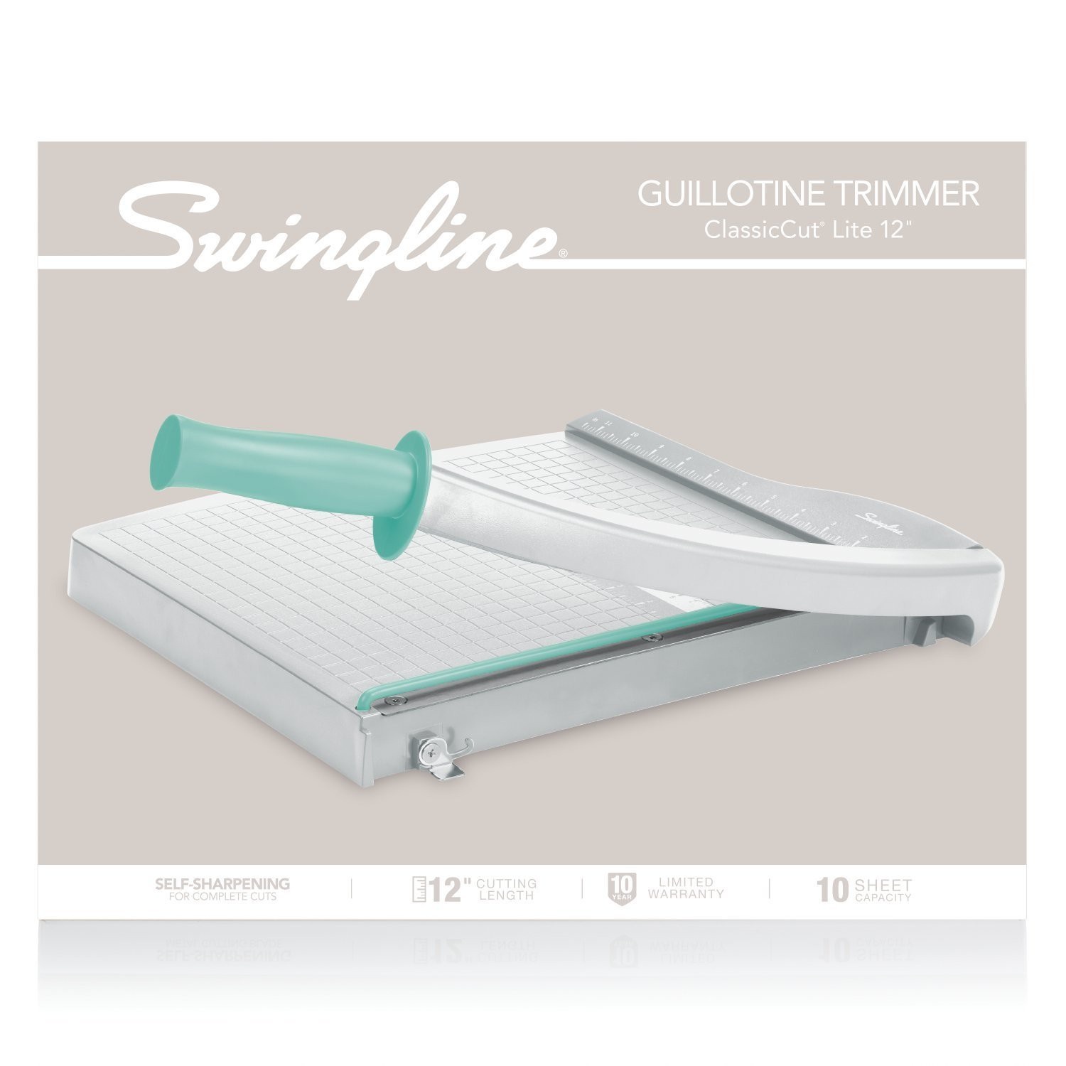 slide 1 of 5, Swingline Guillotine Paper Trimmer - Gray/Teal, 1 ct