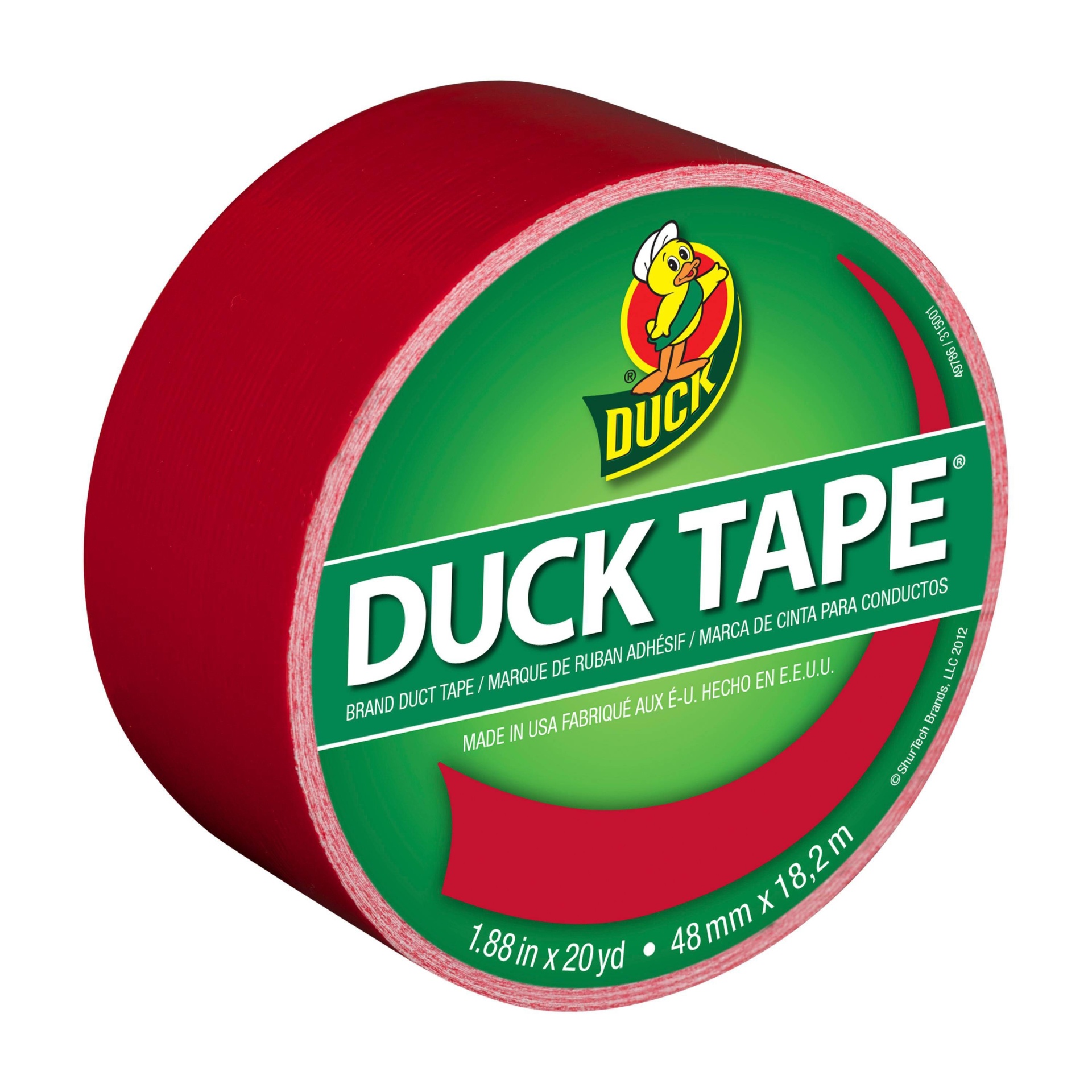 slide 1 of 8, Duck 1.88" x 20yd Duct Industrial Tape Red, 1 ct