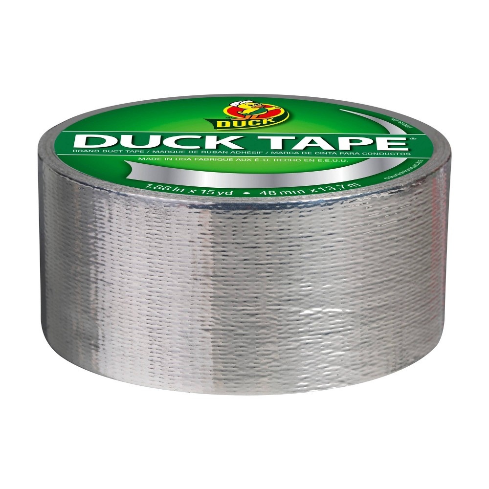 slide 2 of 7, Duck 1.88" x 15yd Duct Industrial Tape Chrome, 1 ct