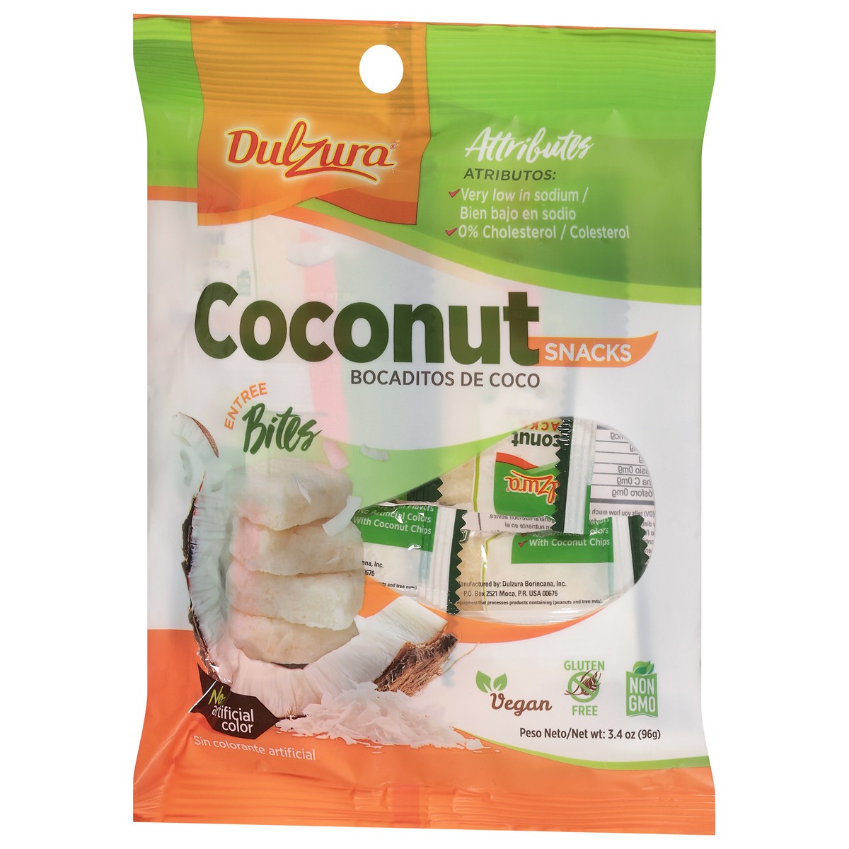 slide 2 of 9, Dulzura Bites Bocaditos De Coco Coconut Snacks 3.4 oz, 3.40 oz