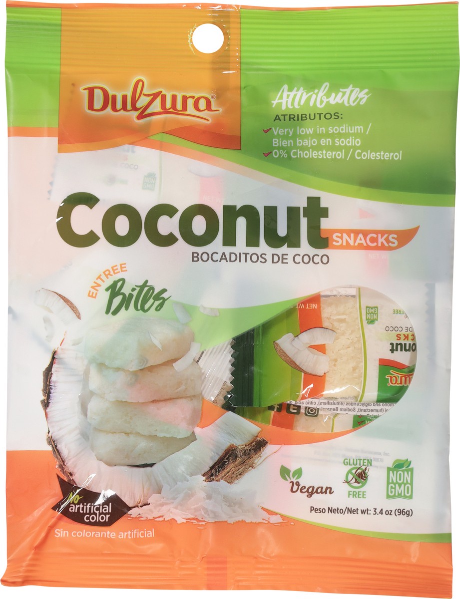 slide 6 of 9, Dulzura Bites Bocaditos De Coco Coconut Snacks 3.4 oz, 3.40 oz