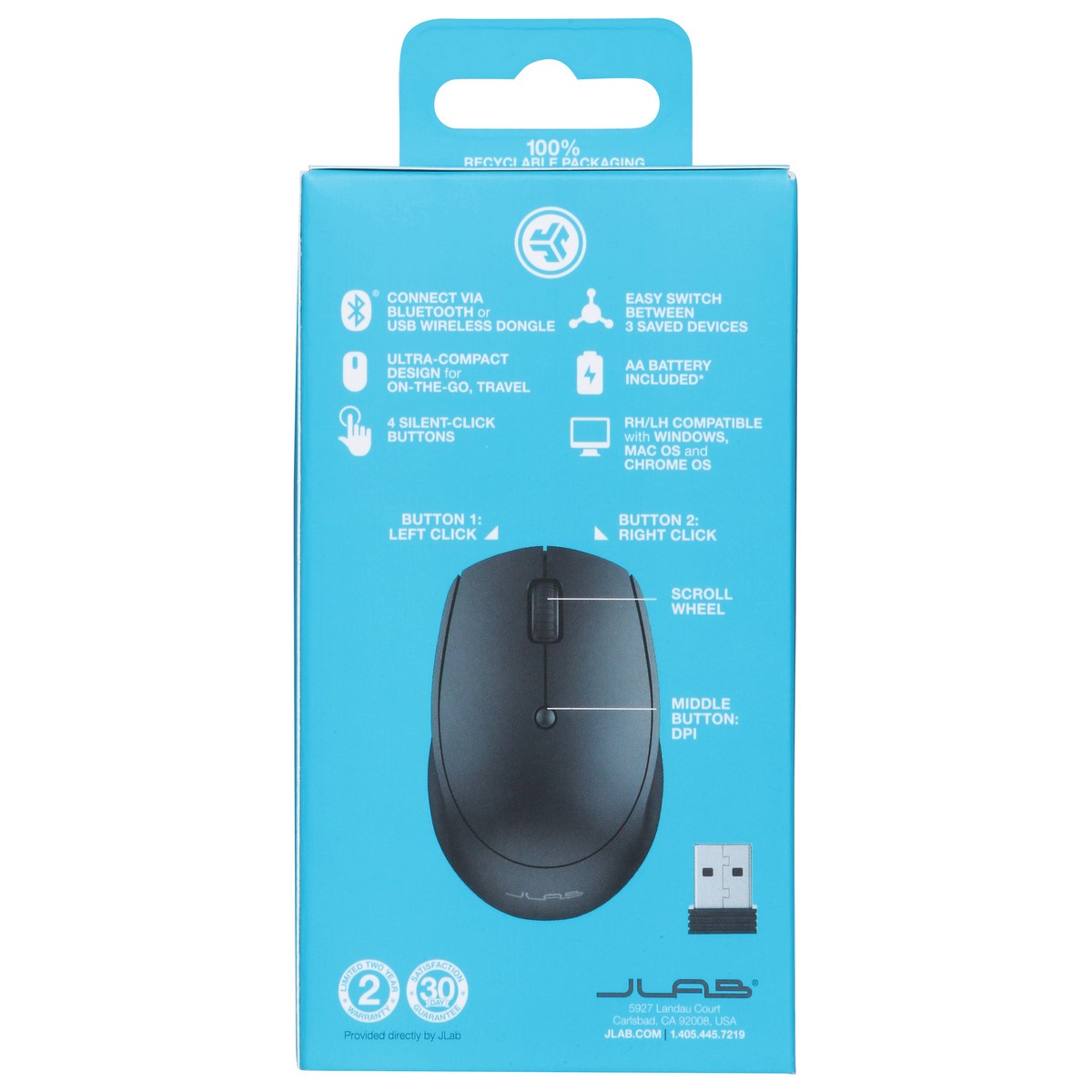 slide 7 of 12, JLab Go Mouse Wireless Mouse 1 ea, 1 ct