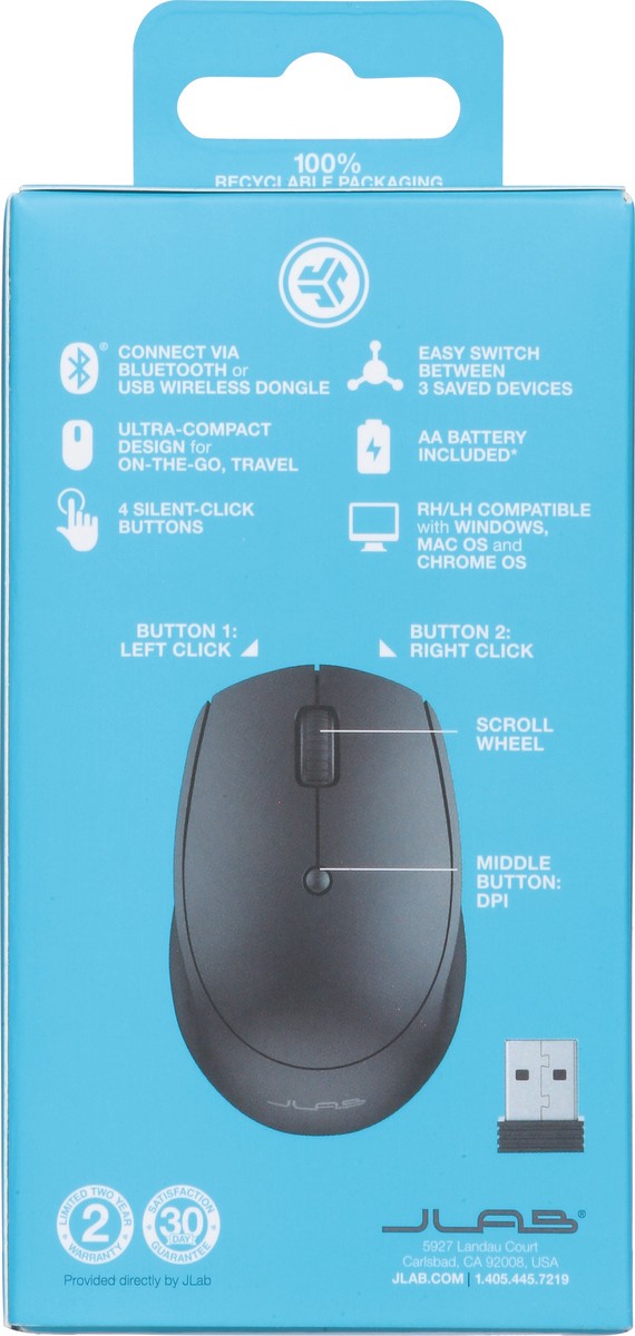 slide 9 of 12, JLab Go Mouse Wireless Mouse 1 ea, 1 ct