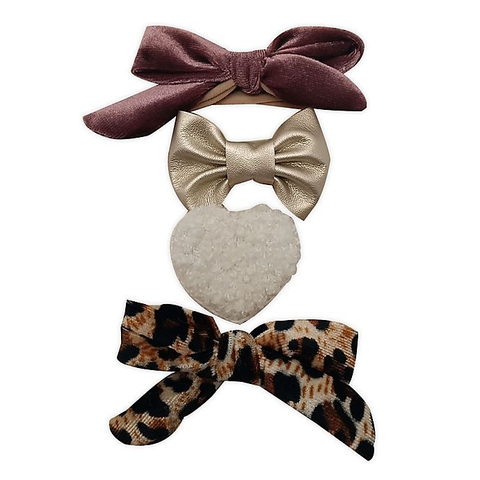 slide 1 of 1, Tiny Treasures Mixed Novelty Bow Headbands, 4 ct