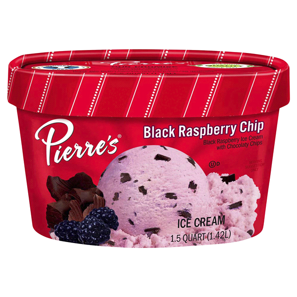 slide 1 of 9, Pierre's Black Raspberry Chip Ice Cream, 48 fl oz