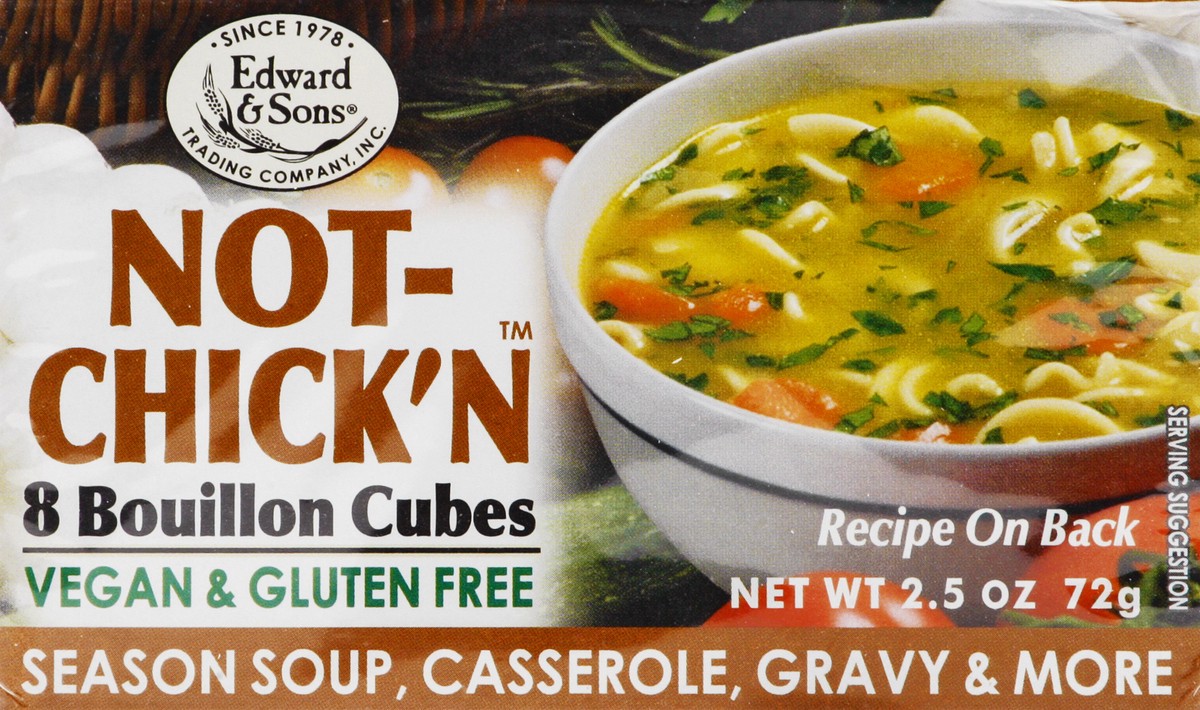 slide 6 of 9, Edward & Sons Gluten Free Not Chicken Bouillon Cube, 2.5 oz