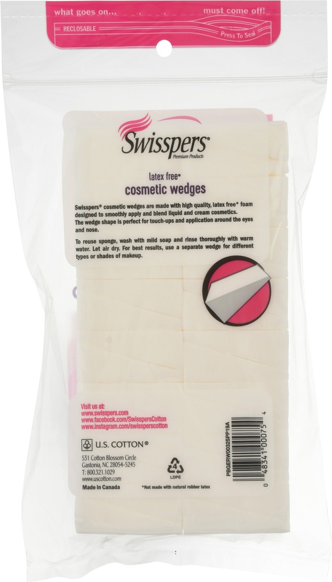 slide 8 of 10, Swisspers Cosmetic Wedges, 1 ct