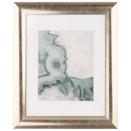 slide 1 of 6, Gallery Metallic Gold Scooped Frame With Mat By Studio Decor, 8 in x 10 in mat