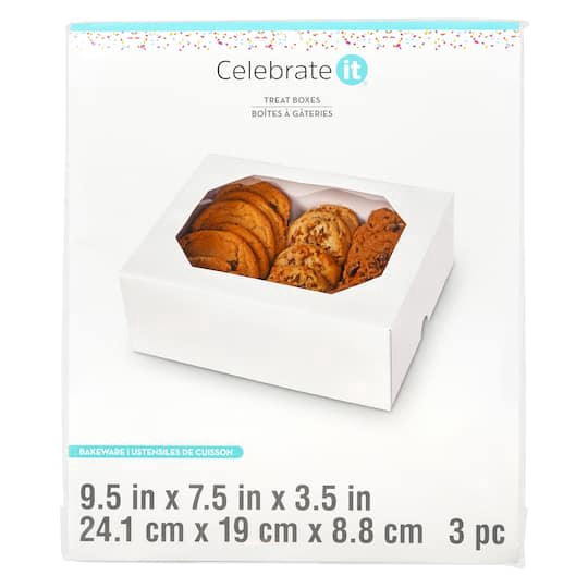 slide 1 of 2, 9.5" White Window Treat Boxes By Celebrate It, 3ct., 3 ct