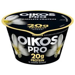 Oikos Pro 20g Protein, Vanilla Yogurt-Cultured Dairy Product, 5.3 OZ Cup