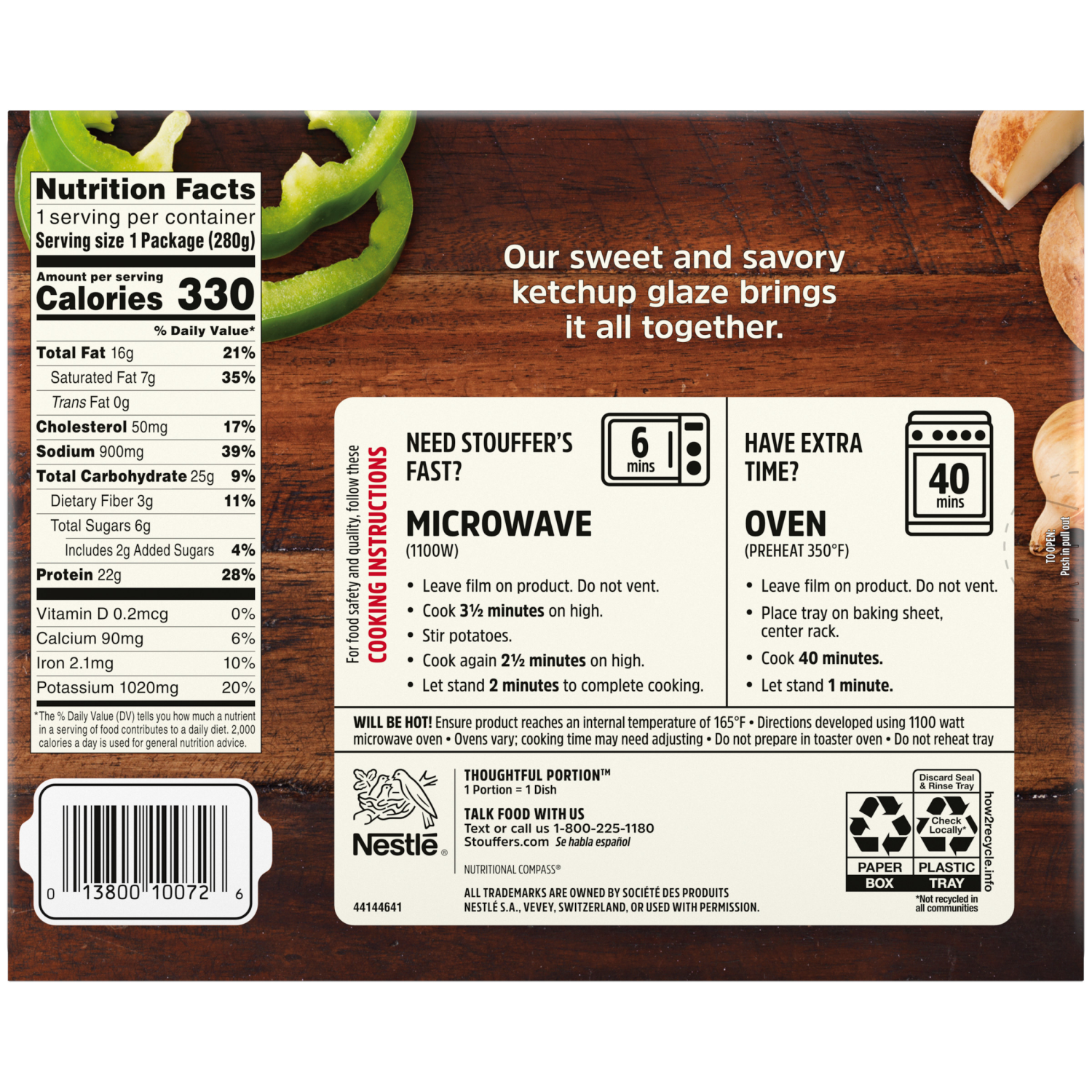 slide 5 of 8, Stouffer's Classic Meatloaf Frozen Meal 9.875 oz., 9.88 oz