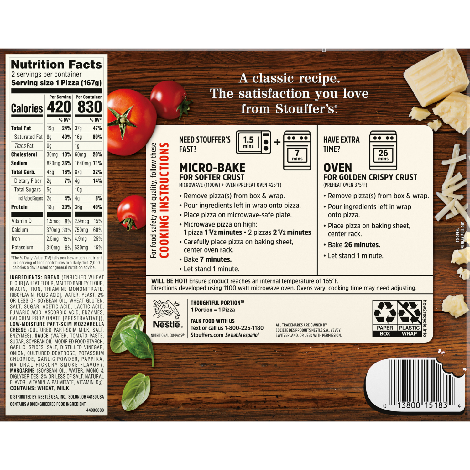 slide 2 of 8, STOUFFER'S FRENCH BREAD PIZZA Extra Cheese Pizza, Frozen Meal, 11.75 oz