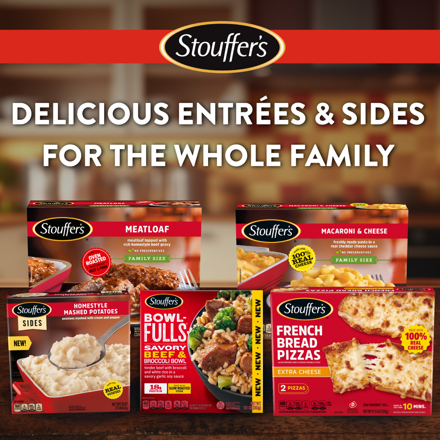 slide 4 of 8, STOUFFER'S FRENCH BREAD PIZZA Extra Cheese Pizza, Frozen Meal, 11.75 oz