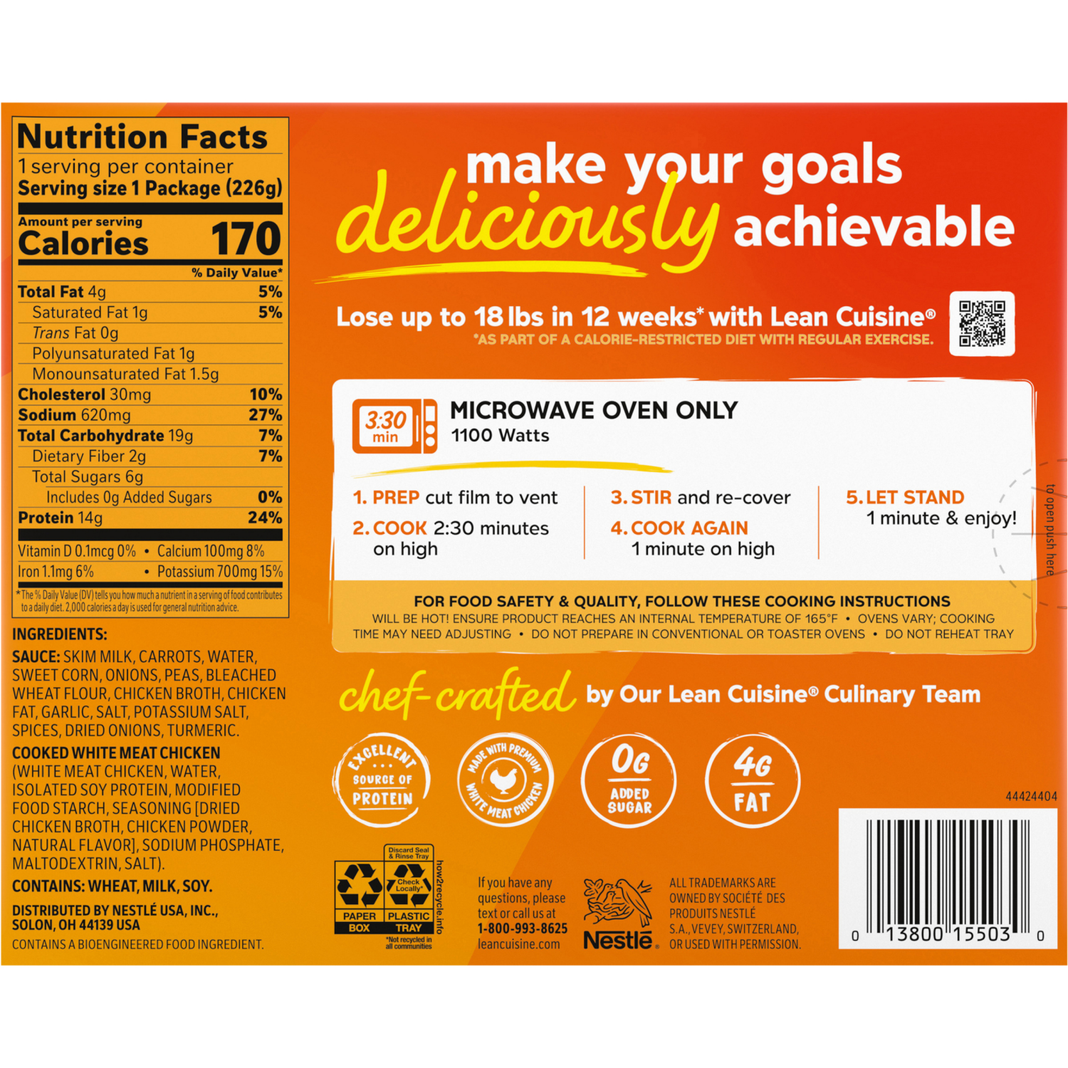 slide 2 of 8, Lean Cuisine Crustless Chicken Pot Pie Frozen Entrée, 8 oz