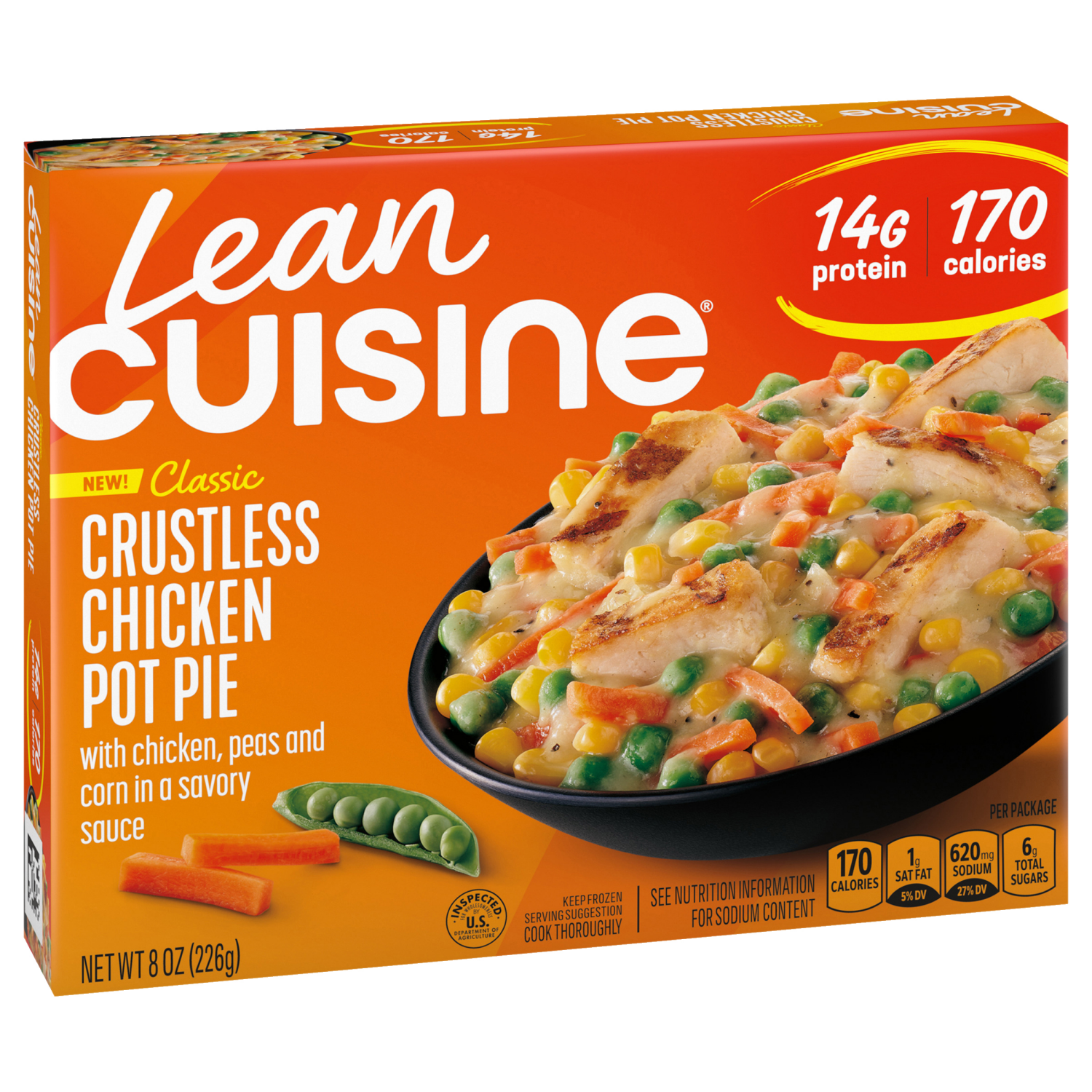 slide 6 of 8, Lean Cuisine Crustless Chicken Pot Pie Frozen Entrée, 8 oz