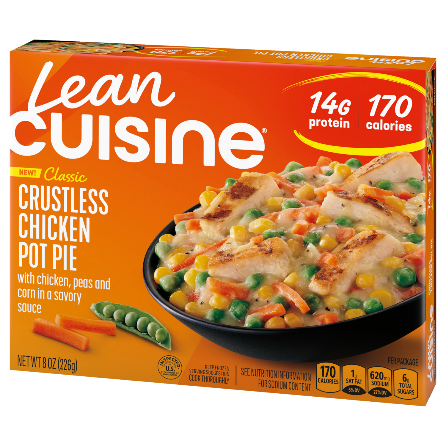 slide 7 of 8, Lean Cuisine Crustless Chicken Pot Pie Frozen Entrée, 8 oz