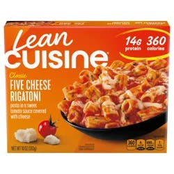 Lean Cuisine Frozen Meal Five Cheese Rigatoni, Comfort Cravings Microwave Meal, Meatless Pasta Dinner with Cheese and Marinara Sauce, Frozen Dinner for One