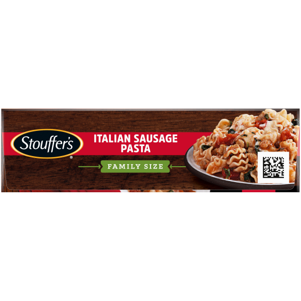 slide 2 of 29, STOUFFER'S Family Size Italian Sausage Pasta Frozen Entrée 32oz Box, 32 oz