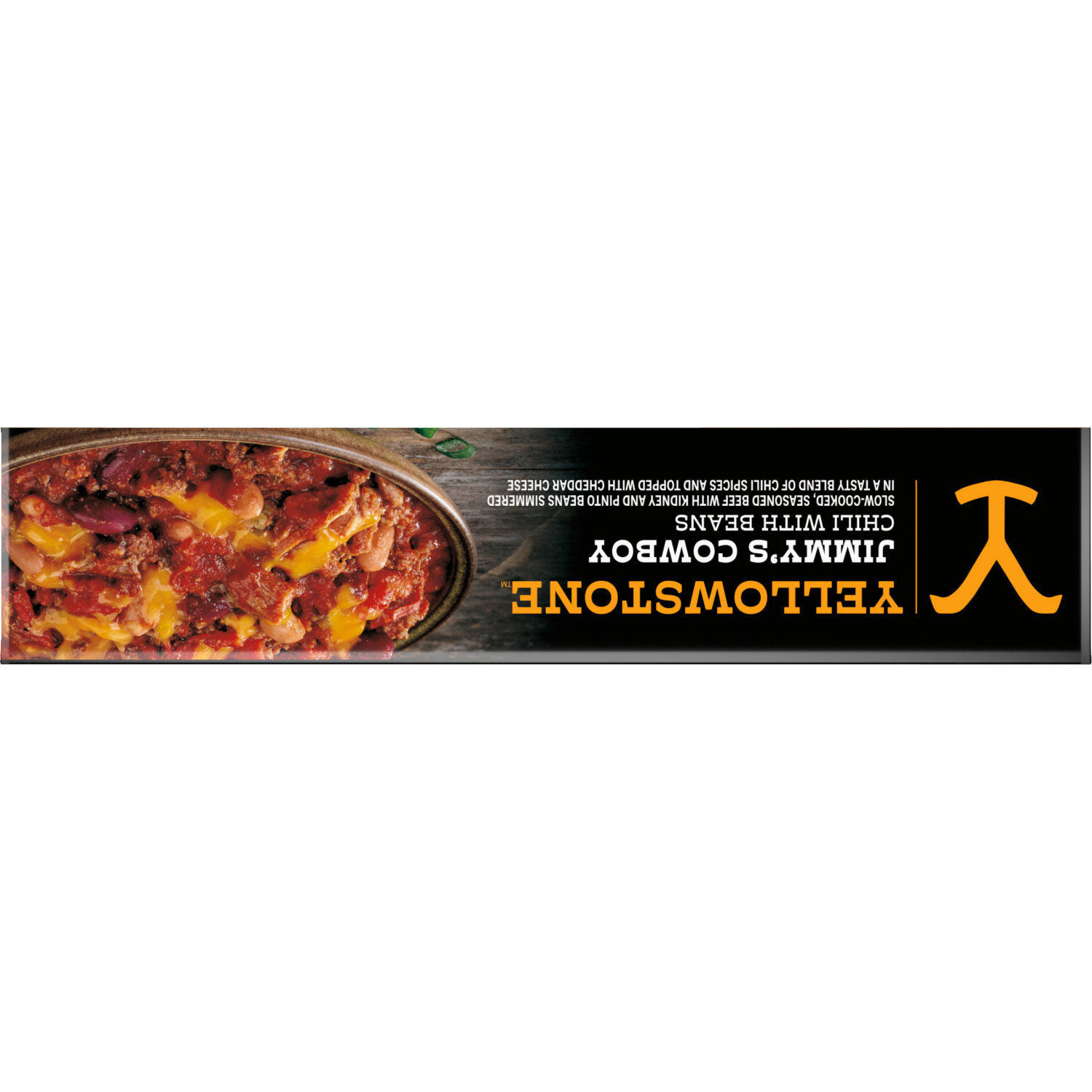 slide 8 of 8, YELLOWSTONE Jimmy’s Cowboy Chili with Beans, Slow-cooked Seasoned Beef, Topped with Cheddar Cheese, 12 oz, 12 oz
