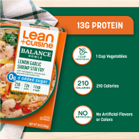 slide 20 of 25, Lean Cuisine Frozen Meal Lemon Garlic Shrimp Stir Fry, 10 oz