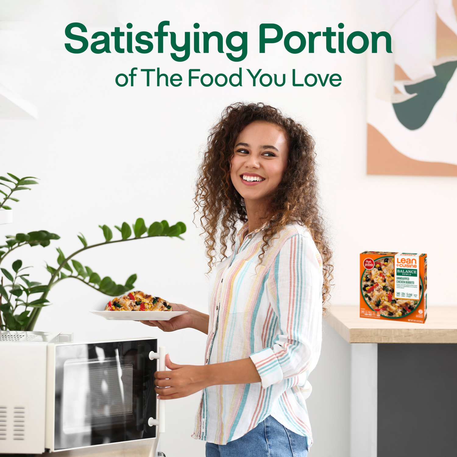 slide 3 of 8, Lean Cuisine Frozen Meal Unwrapped Chicken Burrito, Balance Bowls Microwave Meal, Frozen Chicken Burrito Dinner, Frozen Dinner for One, 10.5 oz