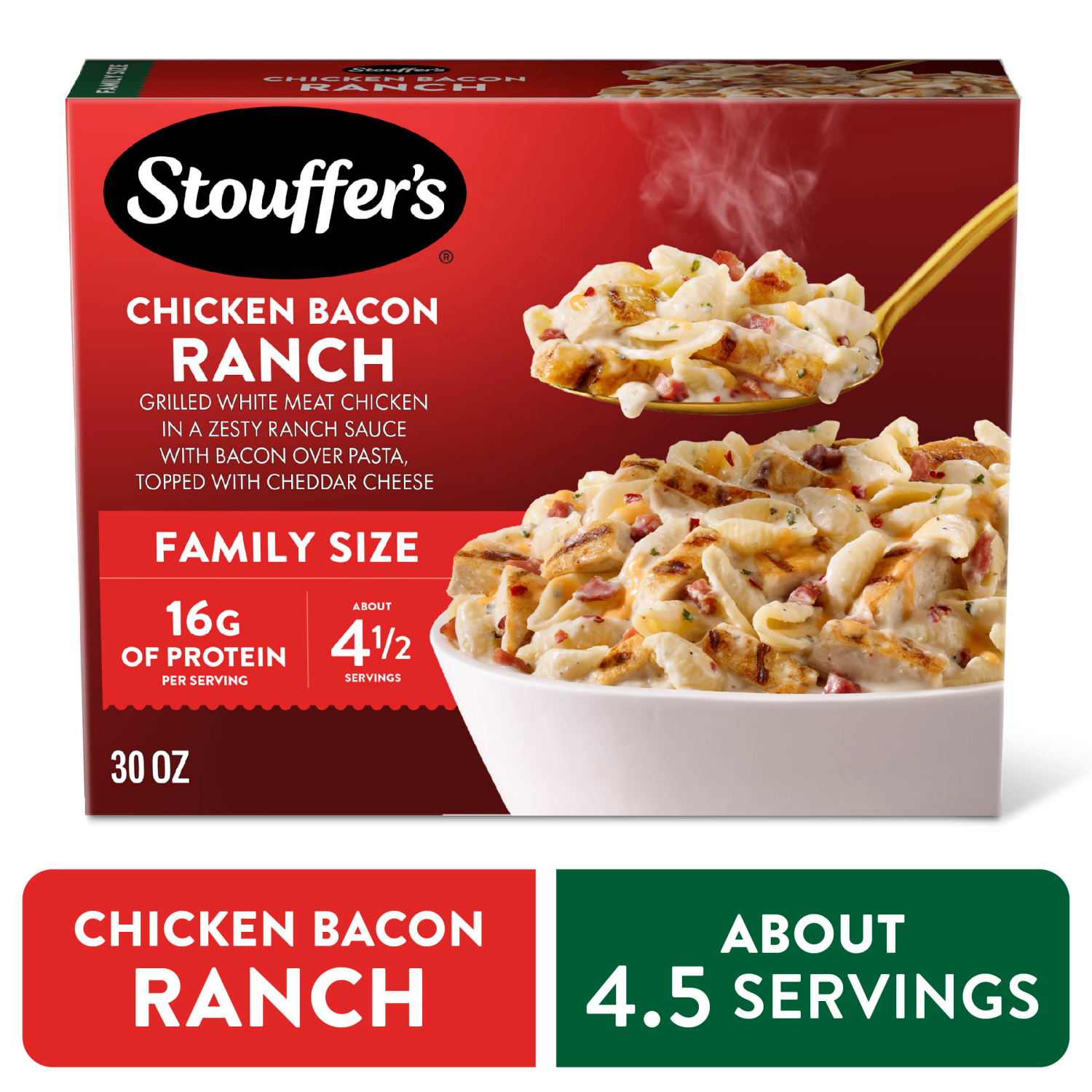 slide 1 of 8, STOUFFERS Stouffer's Family Size Chicken Bacon Ranch Family Size 30 oz, 30 oz
