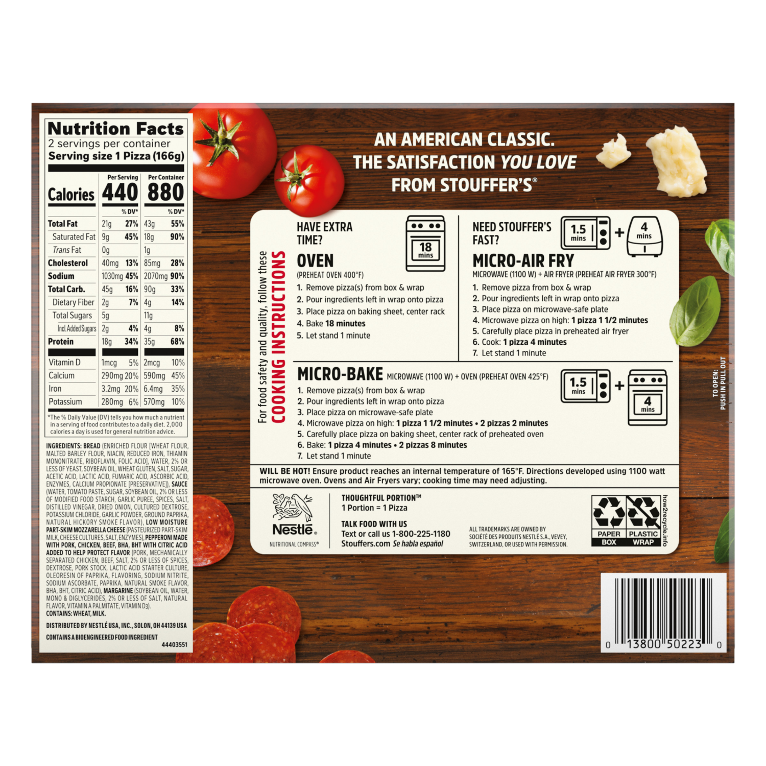 slide 5 of 8, Stouffer's Pepperoni French Bread Frozen Pizza 11.75 oz., 2 ct