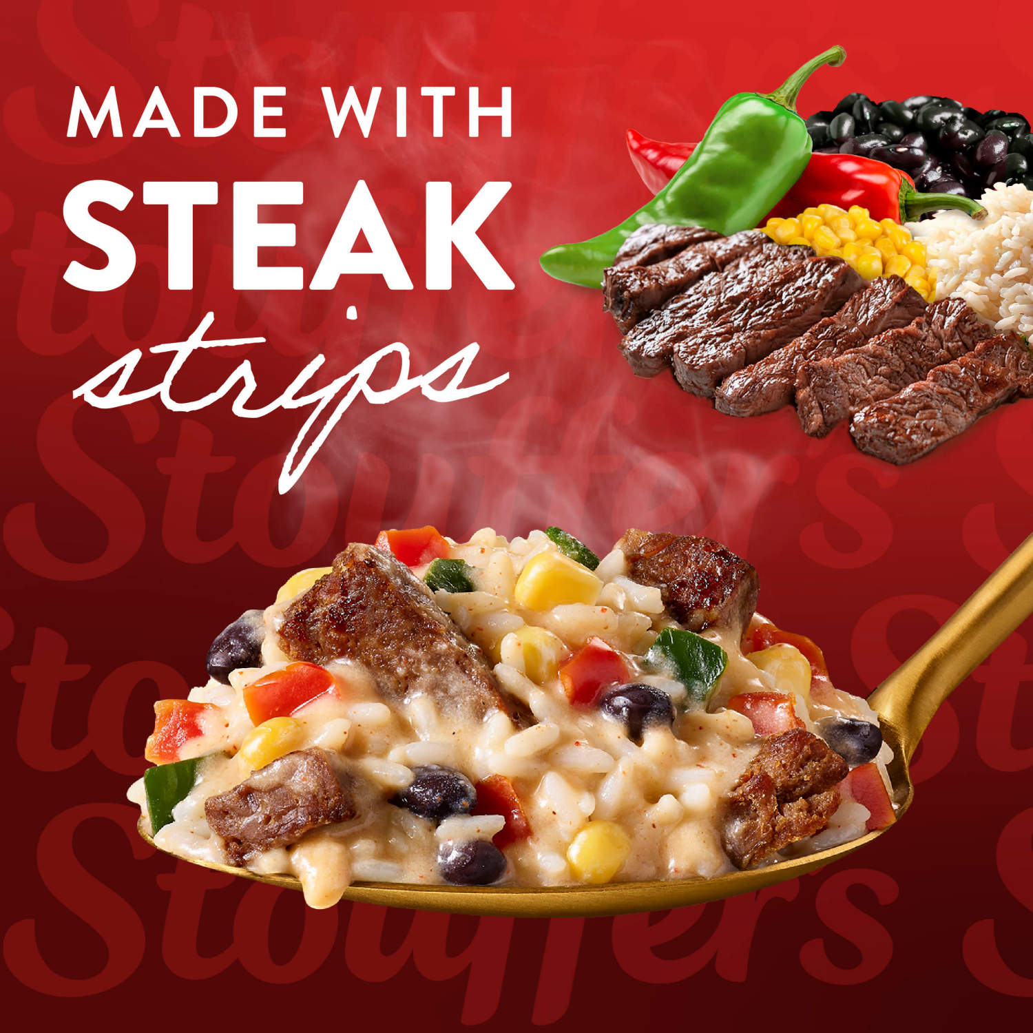 slide 6 of 8, STOUFFERS Stouffer's Steak Queso & Rice Family Size 30 oz, 30 oz
