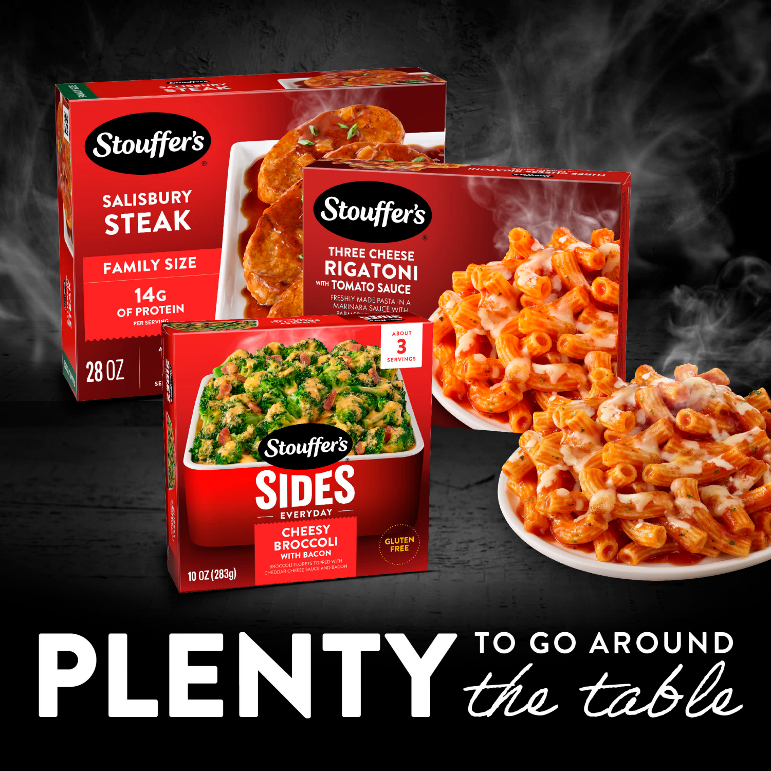 slide 8 of 8, STOUFFERS Stouffer's Three Cheese Rigatoni Tomato Sauce, 10oz, 10 oz