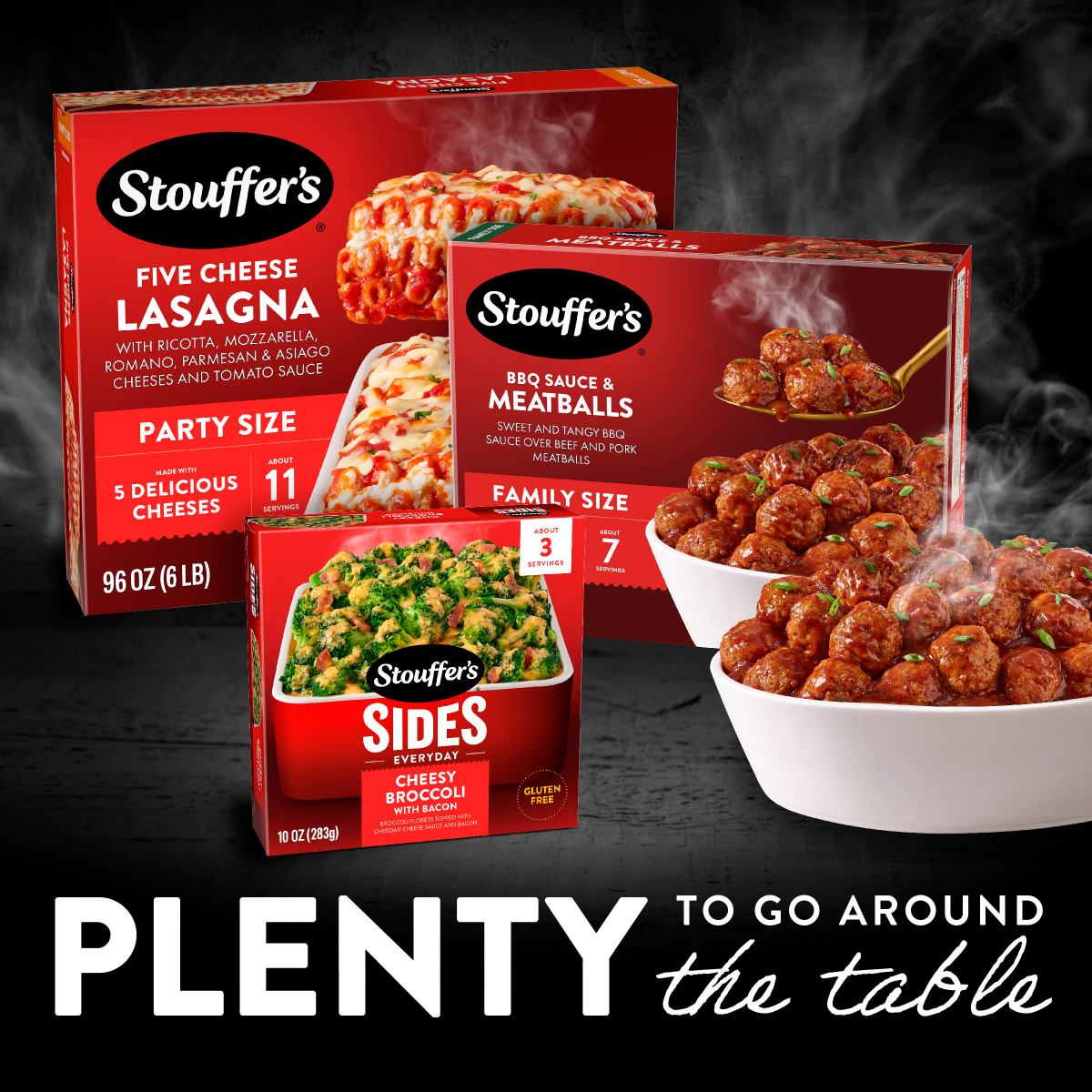 slide 2 of 5, Stouffer's Stouffer''s BBQ Sauce & Meatballs, Family Size, Frozen Meatballs, 30 oz