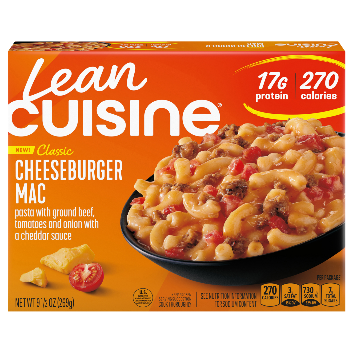 slide 1 of 8, LEAN CUISINE Frozen Meal Cheeseburger Bake 9.5oz Box, 9.5 oz
