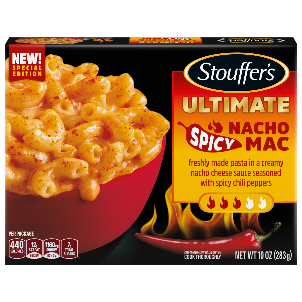 slide 1 of 8, Stouffer's Ultimate Spicy Nacho Mac Frozen Meal, 10 oz