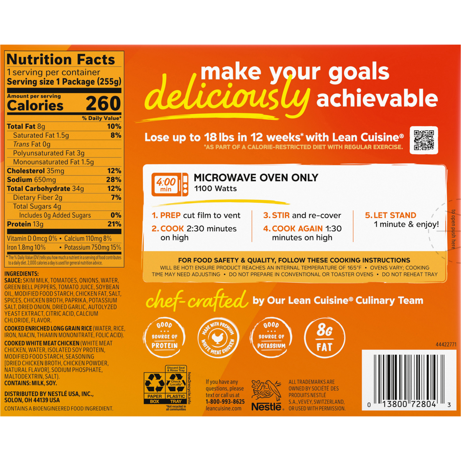 slide 2 of 8, Lean Cuisine Cajun Style Chicken & Rice Frozen Entrée, 9 oz