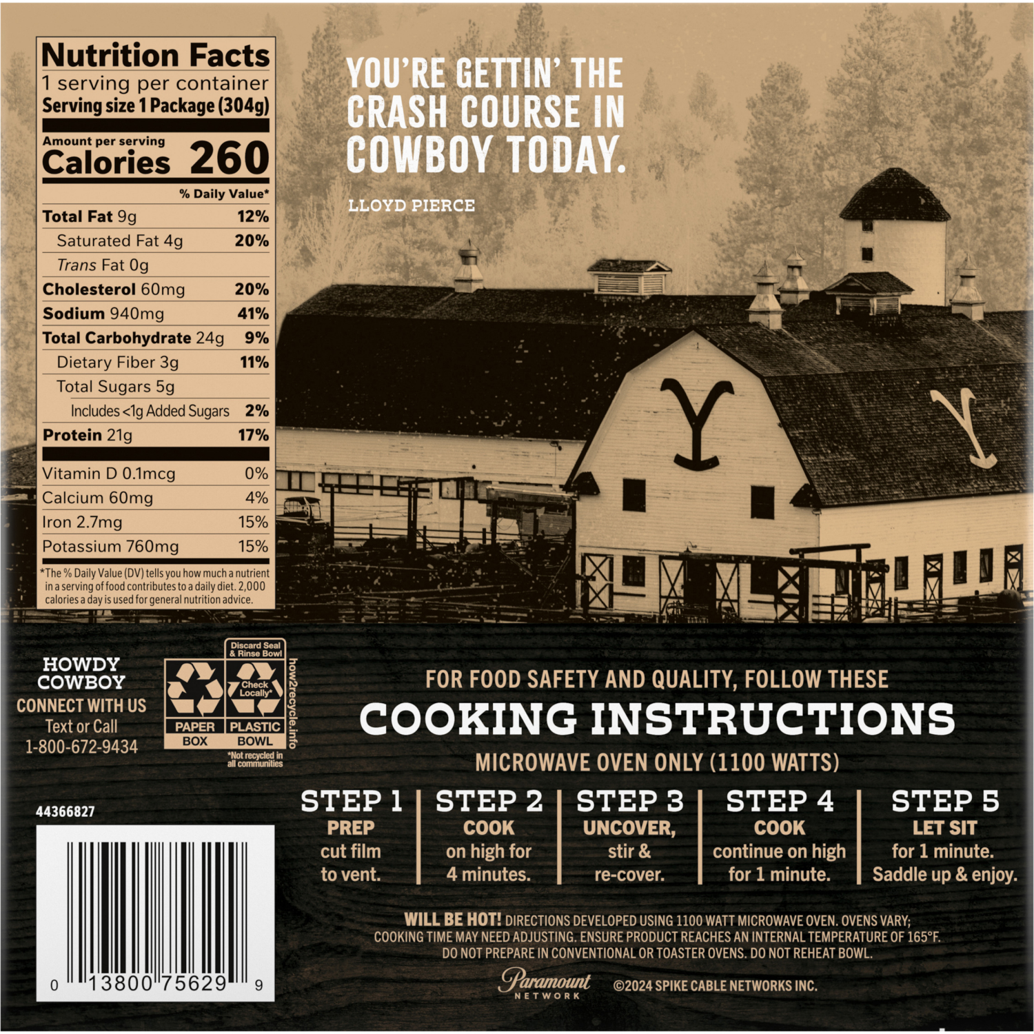 slide 2 of 8, YELLOWSTONE Bunkhouse Braised Beef Stew, Tender Prime Rib in a Beer Gravy, Russet Potatoes, Carrots and Peas, 10.75 oz (Frozen), 10.75 oz