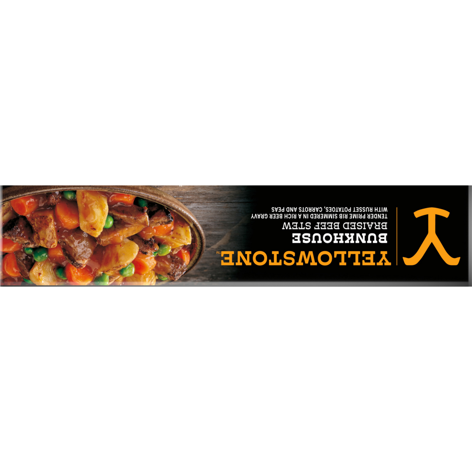 slide 8 of 8, YELLOWSTONE Bunkhouse Braised Beef Stew, Tender Prime Rib in a Beer Gravy, Russet Potatoes, Carrots and Peas, 10.75 oz (Frozen), 10.75 oz