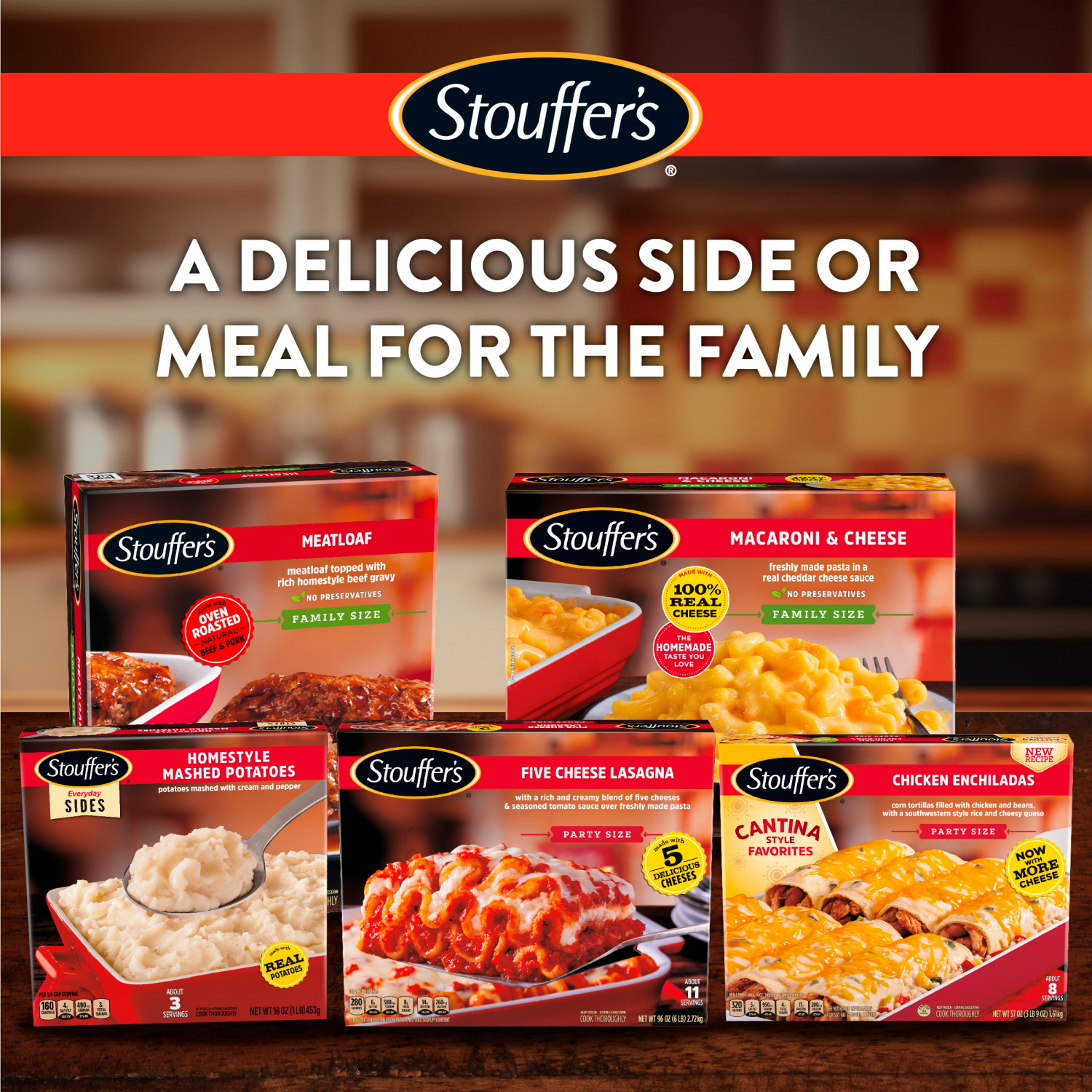 slide 8 of 8, Stouffer's Stouffer’s Signature Sides Green Bean Casserole, 18oz Family Size Serving, 18 oz