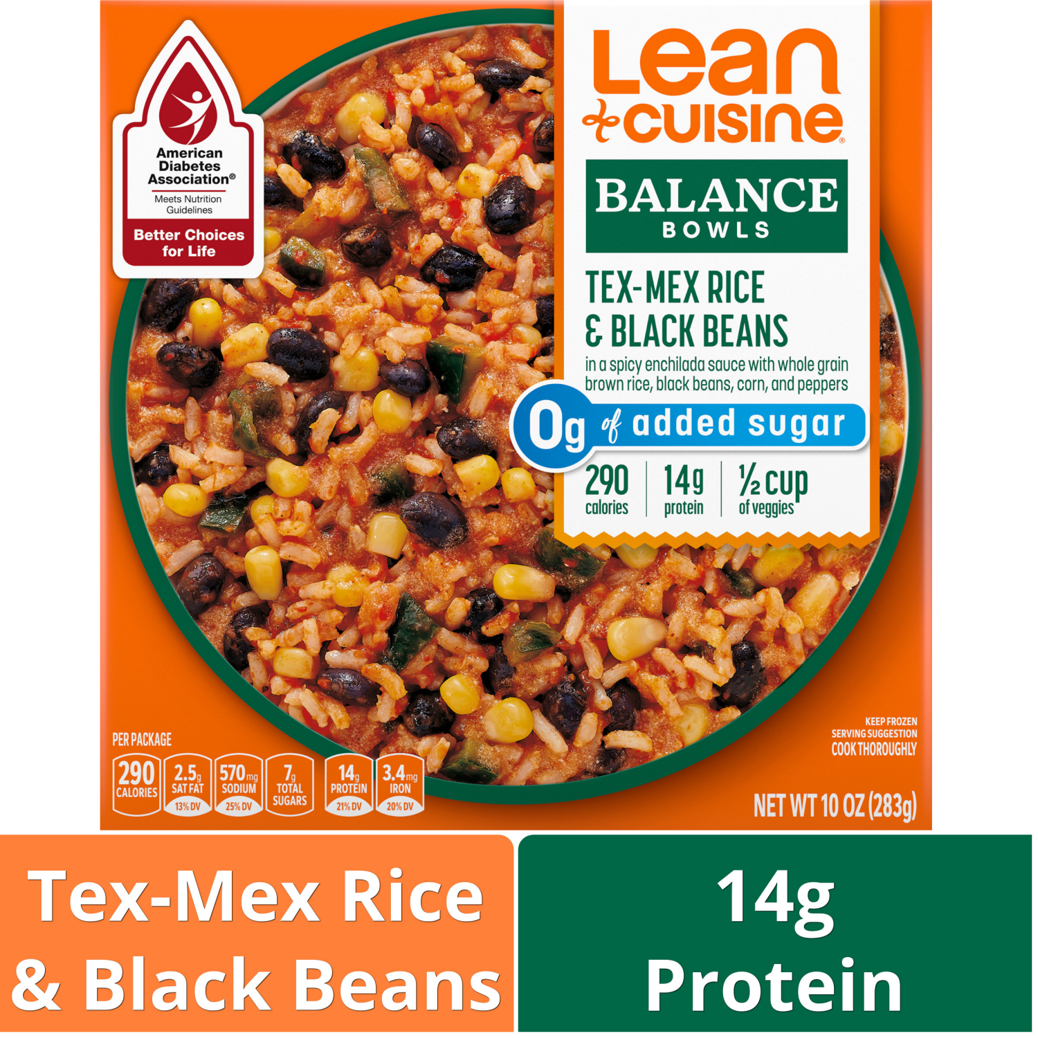 slide 1 of 5, Lean Cuisine Frozen Meal Tex-Mex Rice and Black Beans, Balance Bowls Microwave Meal, Frozen Rice and Beans Dinner, Frozen Dinner for One, 10 oz