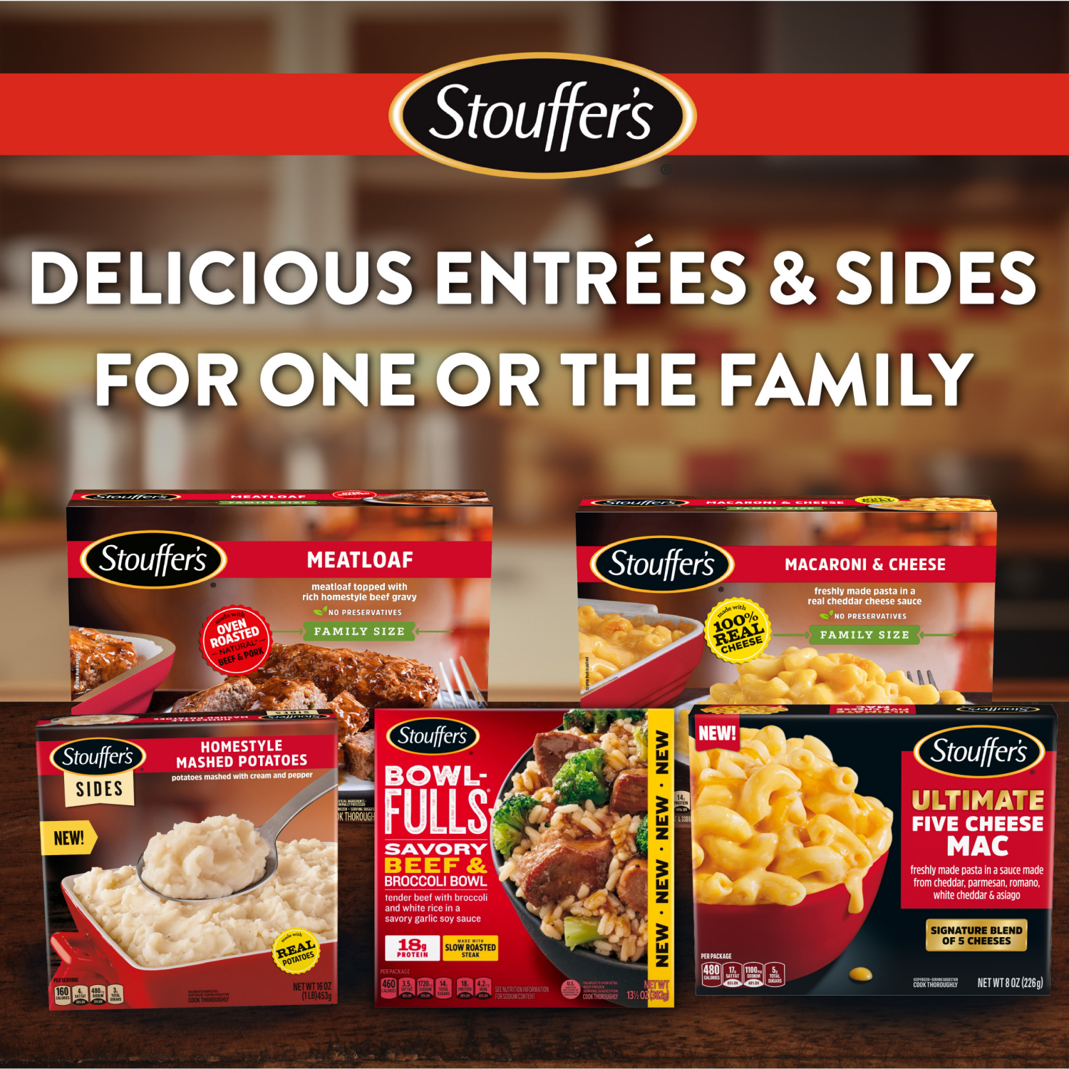 slide 4 of 8, Stouffer's Five Cheese Mac and Cheese Frozen Pasta Meals - 8oz, 8 oz
