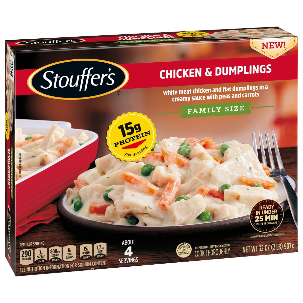 slide 18 of 29, Stouffer's Chicken & Dumplings Family Size 32 oz, 32 oz