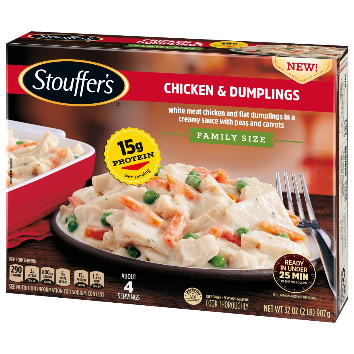 slide 10 of 29, Stouffer's Chicken & Dumplings Family Size 32 oz, 32 oz