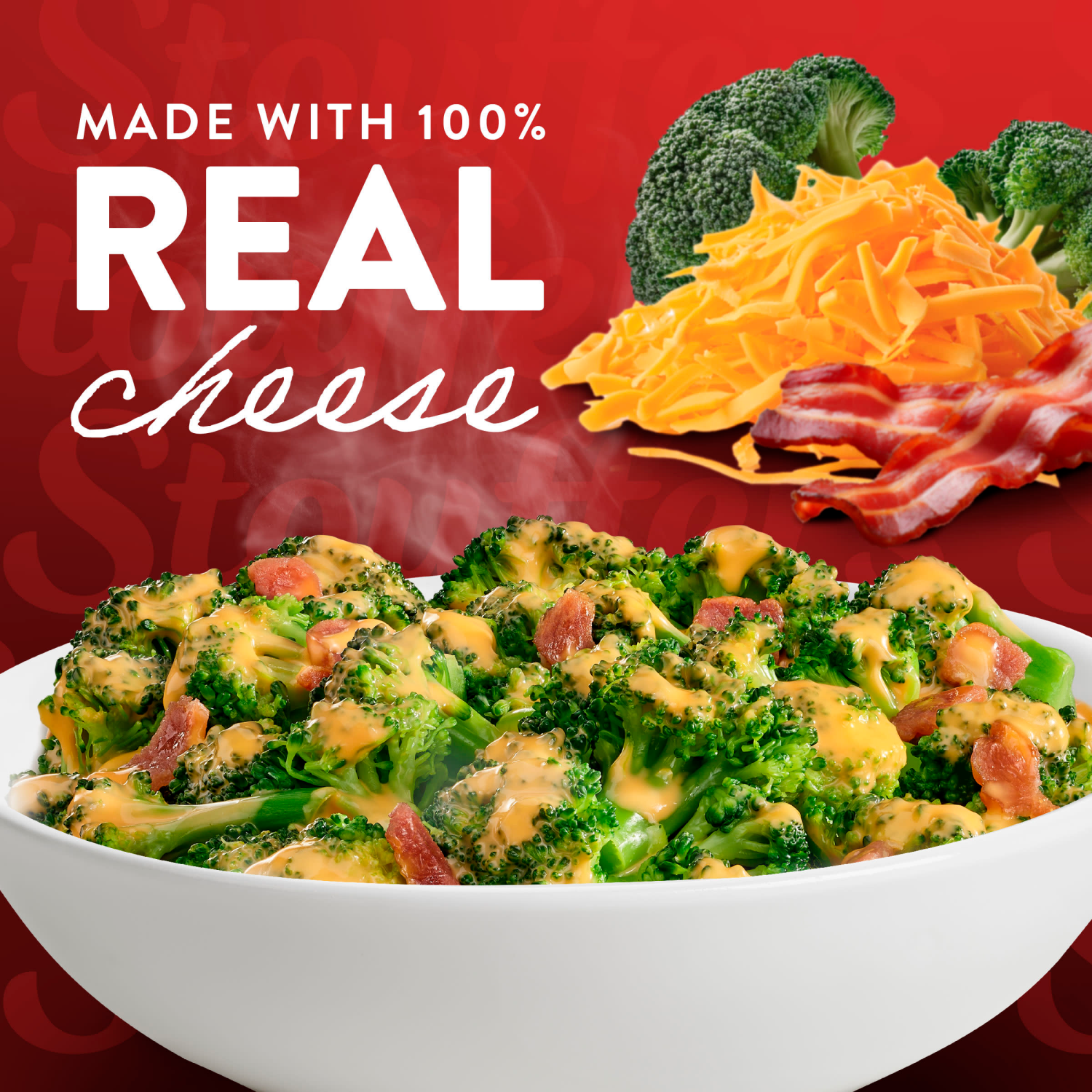 slide 6 of 8, Stouffer's Stouffer’s Signature Sides Cheesy Broccoli with Bacon, Frozen Broccoli, Frozen Vegetables, Frozen Side Dishes, 10 oz