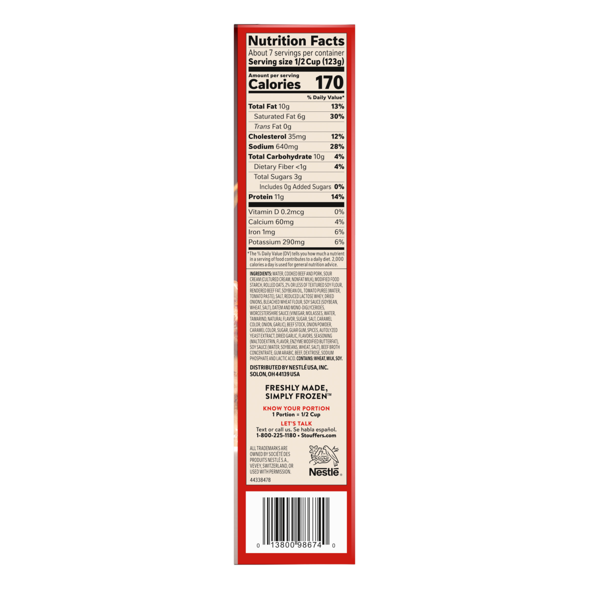 slide 6 of 8, STOUFFER'S Family Size Swedish Style Meatballs Frozen Entrée 30oz Box, 30 oz