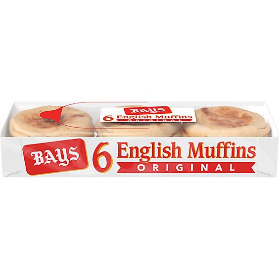 slide 1 of 1, Bays Original English Muffins - 6 Count, 12 oz