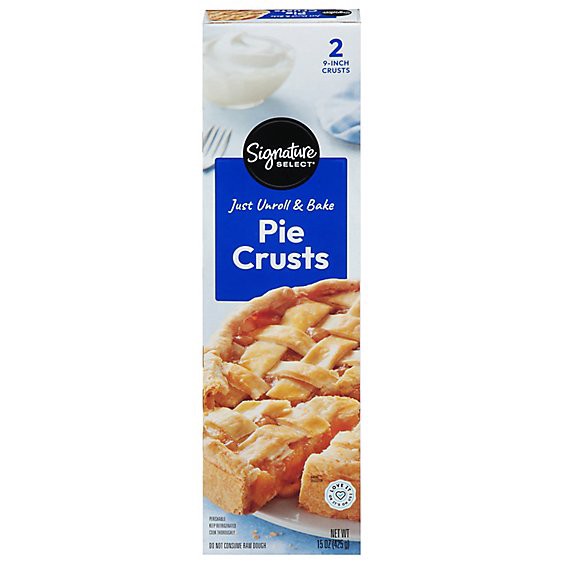 slide 1 of 1, Signature Select Pie Crusts 9 Inch 2 Count - 15 Oz, 15 oz