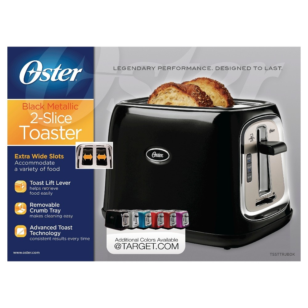 slide 4 of 4, Oster 2 Slice Toaster - Black TSSTTRJB0K, 1 ct